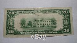 20 $ 1929 Punxsutawney Pennsylvania Pa Banque Nationale Monnaie Note Bill! # 5702 Vf