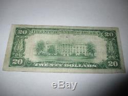 20 $ 1929 Quarryville Pennsylvanie Pa Banque Nationale Monnaie Note Bill # 3067 Vf