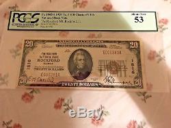 20 $ 1929 Rockford Illinois, IL Billets De Banque En Monnaie Nationale Bill Ch # 1816 Nouveau Pcgs