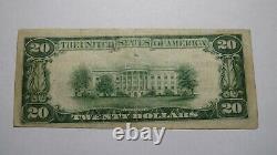 $20 1929 Rye New York Ny National Currency Bank Note Bill! Ch. #5662 Rare