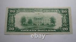 $20 1929 San Francisco Californie Ca Monnaie Nationale Note De La Banque Bill #9655 Vf