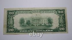 20 1929 Scottdale Pennsylvania Ap Monnaie Nationale Banque Note Bill #13772 Vf++