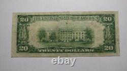 20 1929 Silver Creek New York Ny Monnaie Nationale Banque Bill #10258 Vf