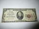 20 $ 1929 Somerville New Jersey Nj Banque Nationale De Billets De Banque Note! # 4942 Fine