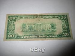 $ 20 1929 Stockton Kansas Ks Banque Nationale De Billets De Banque Bill! Ch. # 7815 Vf Rare
