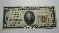 20 $ 1929 Tilton New Hampshire Nh Banque Nationale Monnaie Note Bill! Ch # 1333 Fin