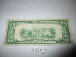 20 $ 1929 Turners Falls Massachusetts Ma Note De Banque Nationale Bill 2058 Xf