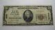 20 $ 1929 Van Wert Ohio Oh Banque Nationale Monnaie Note Bill! Ch. # 2628 Fin Rare