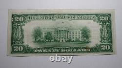 20 1929 Washington D. C. Monnaie Nationale Note De Banque Bill Ch #3425 Xf++ Columbia