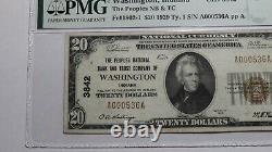 $20 1929 Washington Indiana In National Currency Bank Note Bill Ch. #3842 Vf35