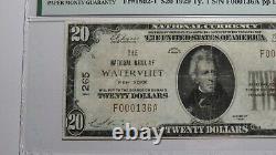 $20 1929 Watervliet New York Ny Monnaie Nationale Banque Note Bill #1265 Vf20 Pmg