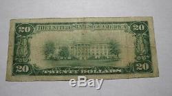 20 $ 1929 Waukegan Illinois IL Banque Nationale Monnaie Note Bill Ch. # 10355 Fin