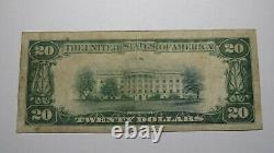 20 1929 Wayne Nebraska Ne Monnaie Nationale Note De Banque Bill Ch. #3392 Rare