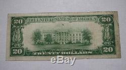 20 $ 1929 West Chester Pennsylvania Pa Banque Nationale Monnaie Note Bill! Ch. # 552