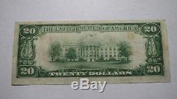 20 $ 1929 West Huntington Virginie Virginie-occidentale Banque Nationale Monnaie Note Bill # 3106 Vf +