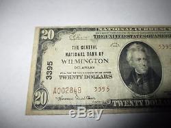 20 $ 1929 Wilmington Delaware De Billet De Banque En Monnaie Nationale Bill Ch. # 3395 Amende