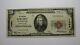 $20 1929 Winsted Connecticut Ct Monnaie Nationale Banque Note Bill! Ch. #1494 Vf