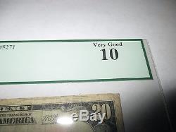 20 M $ 1929 Mont Vernon New York Ny Monnaie De Banque Nationale Note Bill # 5271 Pcgs