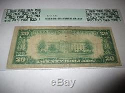 20 M $ 1929 Mont Vernon New York Ny Monnaie De Banque Nationale Note Bill # 5271 Pcgs
