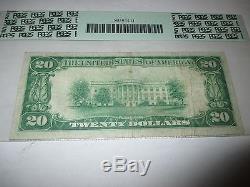 20 M $ 1929 Randolph Nebraska Ne Monnaie De Banque Nationale Note Bill # 7477 Vf Pcgs
