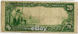 20 $ Monnaie Nationale Nicodemus Banque Nationale Hagerstown Maryland, Vf