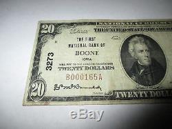 2029 1929 Boone Iowa Ia Banque De Monnaie Nationale Note Bill Ch. # 3273 Rare