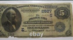 5 1882 $ Atlantic City New Jersey Nj Monnaie Nationale Bill #2527 Date