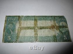 $ 5 1882 Siegfried Pennsylvanie Pa Note De La Banque Nationale De Billets Note N ° 5227 Rare