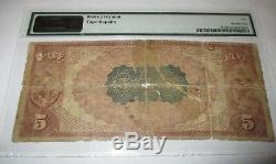 5 $ 1882 Yarmouth Massachusetts Ma Banque Nationale Monnaie Note Bill! Brown Retour