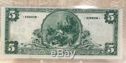 5 $ 1902 Banque Nationale Monnaie Nationale Corn Exchange Philadelphie Pa # 542