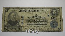 5 $ 1902 Billet De Banque D'un Billet De Banque National De Catasauqua, Pennsylvanie, Pa! # 1411 Fine