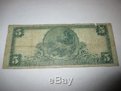 5 $ 1902 Billet De Billet De Banque En Devise Nationale Watkins New York Ny! Ch. # 9977 Rare