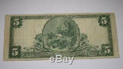 5 $ 1902 Billets De Banque En Monnaie Nationale Du New Jersey Nj À Washington # 860 Vf
