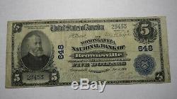 5 $ 1902 Brownsville Pennsylvania Pa Banque Nationale Monnaie Note Le Projet De Loi # 648 Fine