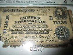 5 1902 $ Buffalo New York Ny Banque De Billets De Banque Nationale Note Bill! # 11435 Pmg Graded