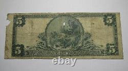 $5 1902 Carrollton Missouri Mo National Currency Bank Note Bill! Ch. #4079 Rare