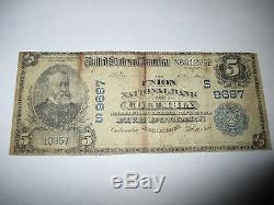 $ 5 1902 Columbia Caroline Du Sud Sc National Bill Bank Note Bill! # 9687 Rare