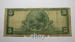 $5 1902 Dallas Texas Tx Monnaie Nationale Banque Note Bill Charte #2455 Rare