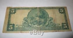 5 1902 $ Eldora Iowa Ia Banque Nationale De Billets De Banque Note! Ch. # 9233 Rare! Bien