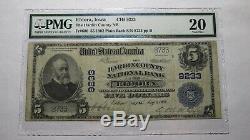 5 $ 1902 Eldora Iowa Ia Banque Nationale Monnaie Note Bill Ch. # 9233 Vf! Pmg Graded