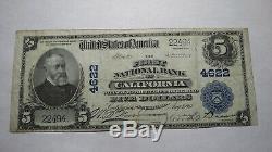 5 $ 1902 En Californie Pennsylvania Pa Banque Nationale Monnaie Note Bill! Ch # 4622 Vf