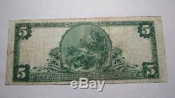 5 $ 1902 En Californie Pennsylvania Pa Banque Nationale Monnaie Note Bill! Ch # 4622 Vf