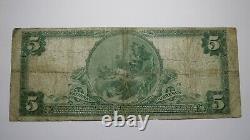 5 $ 1902 Gaffney Caroline Du Sud Sc Monnaie Nationale Banque Note Bill Ch. 100655 $