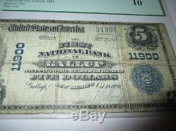 $ 5 1902 Gallup New Mexico Nm Billet De Banque De La Monnaie Nationale Bill! # 11900 Pcgs Vg