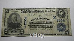 $ 5 1902 Granite City Illinois IL Banque Nationale Monnaie Note Bill! Ch. # 6564