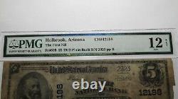 $5 1902 Holbrook Arizona Az National Currency Bank Note Bill Ch. #12198 Pmg F12