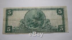 5 $ 1902 Hoosick New York, Ny Banque Nationale Monnaie Note Bill! Ch. # 2471 Vf