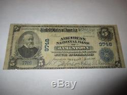 5 1902 $ Jamestown New York Ny Banque De Billets De Banque Nationale Note Bill! Ch. # 9748 Fine
