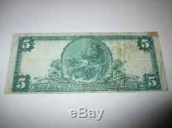 5 1902 $ Kinderhook New York Ny Banque De Monnaie Nationale Note Bill Ch. # 929 Amende