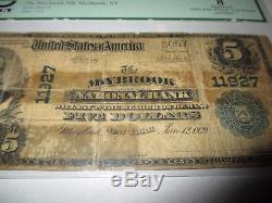5 1902 $ Maybrook New York Ny Banque De Billets De Banque Nationale Note Bill! # 11927 Pcgs